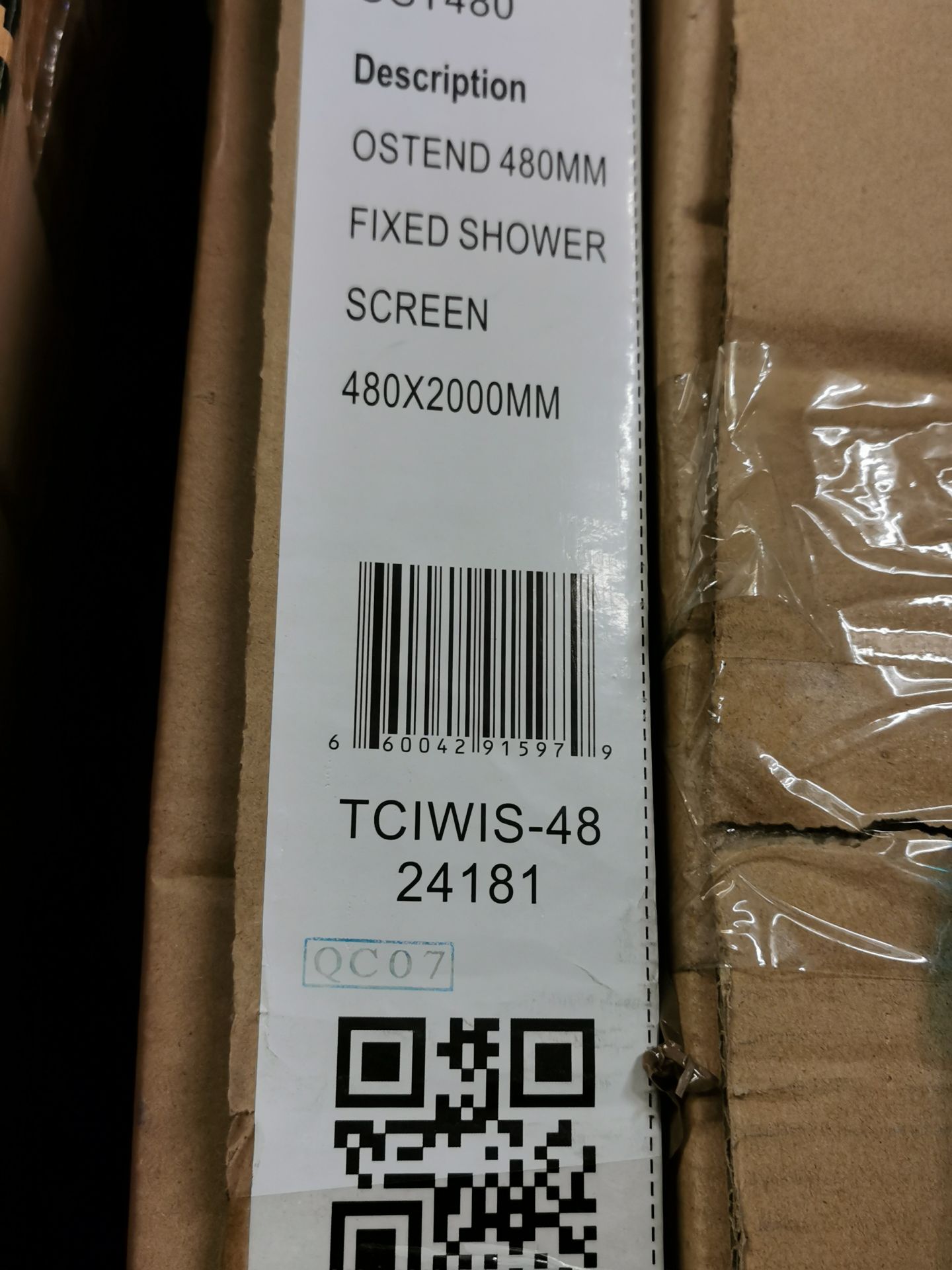 Ostend 500 x 2000mm Fixed Shower Screen RRP £229