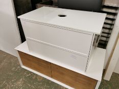 800 x 450mm Two Drawer Designer Vanity Unit & Solid Marble Top RRP £329