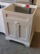 Two-Door Burlington Bathroom Cream Vanity Unit 530 x 630 x 820mm RRP £379