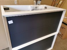 Two Drawer Wall-Hung Designer Vanity Unit 830 x 480mm RRP £219