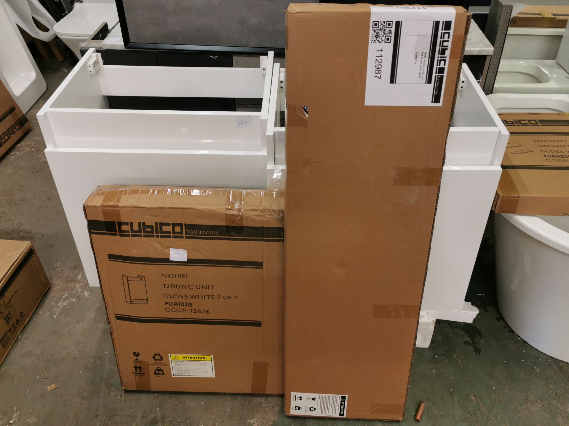 Airshire 1200mm WC Unit + 1100mm Kick Panel