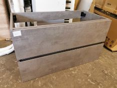 500 x 500 x 900mm Two Drawer Concrete Grey Vanity Unit RRP £219