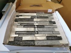 Set of 7 Dillan/Dallas Silver Brick Mosaic Tiles RRP £189