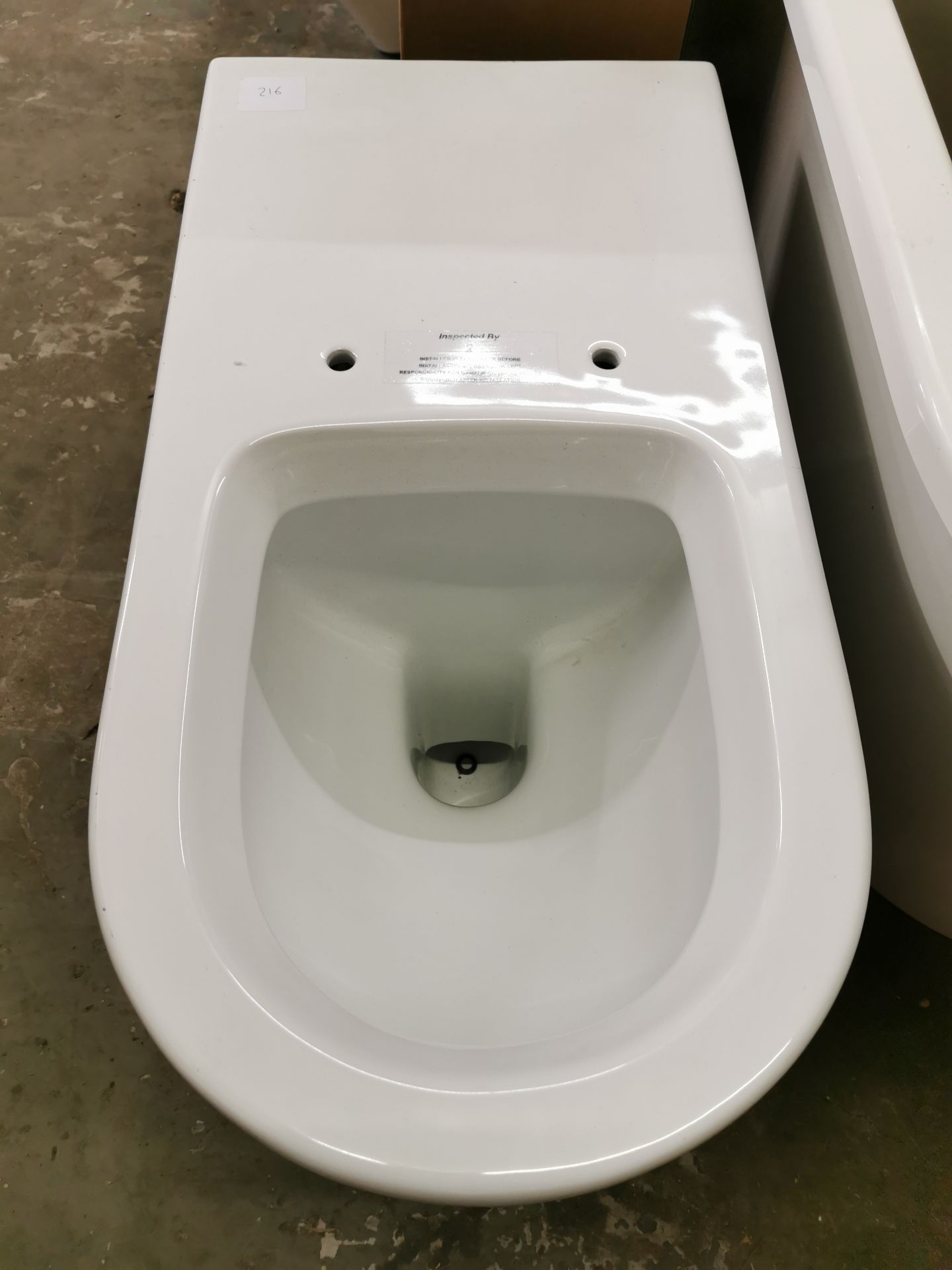 D-Shaped Back to Wall Toilet Pan RRP £149 - Image 2 of 2