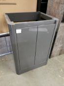 550 x 500mm Floor standing Gloss Grey Two Door Vanity Unit RRP £219