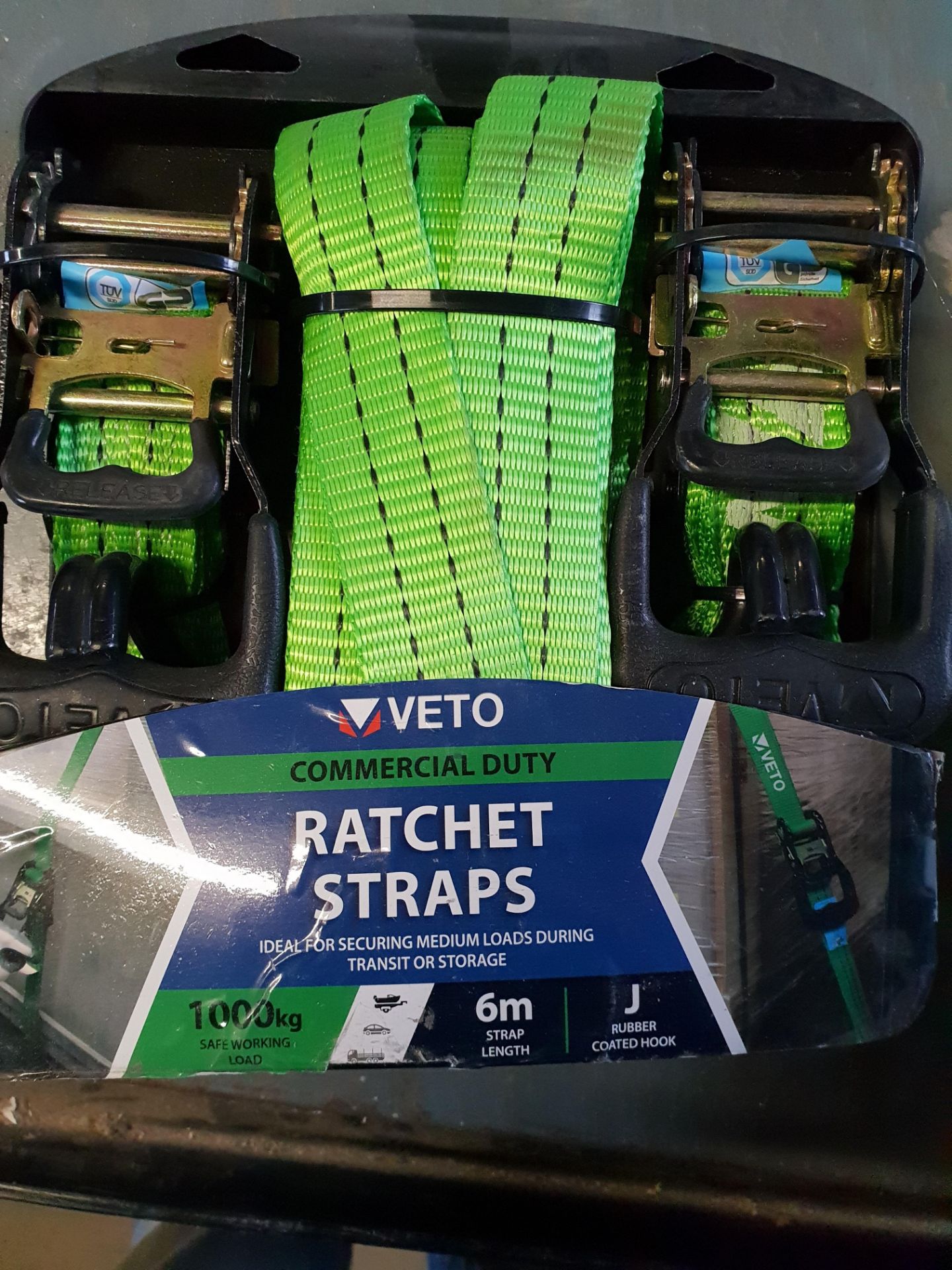 2 - 6m - 1000kg Ratchet straps