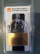 5 Padlocks with hasp and staple