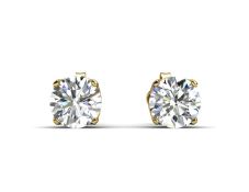 9ct Single Stone Four Claw Set Diamond Earring 0.10 Carats