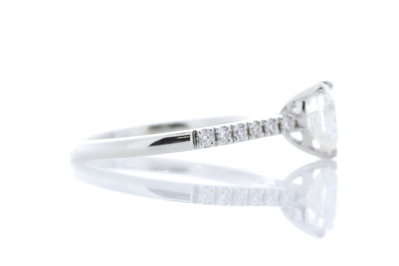 18ct White Gold Heart Shape Diamond Ring 1.17 Carats - Image 4 of 5