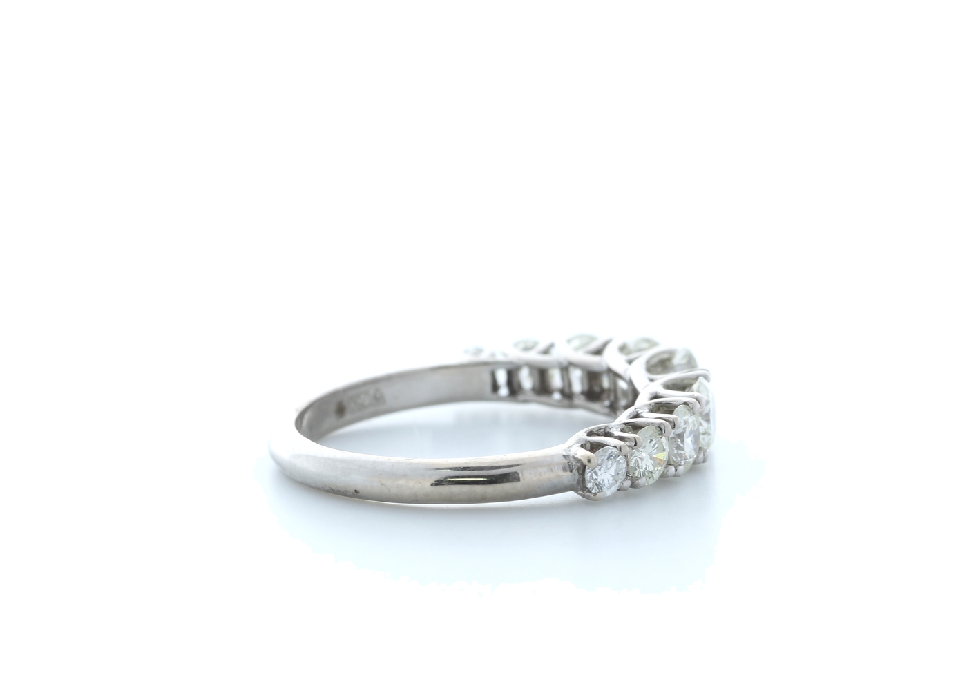 18ct White Gold Claw Set Semi Eternity Diamond Ring 1.32 Carats - Image 4 of 5