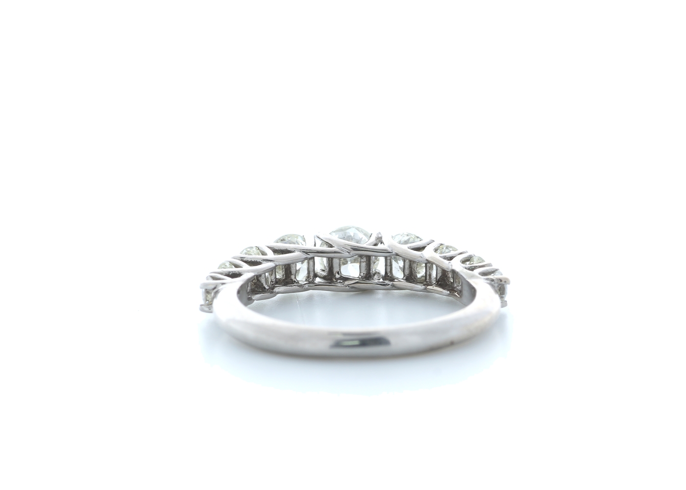 18ct White Gold Claw Set Semi Eternity Diamond Ring 1.32 Carats - Image 3 of 5