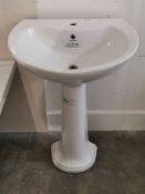 2pc Ex-Display Sink & Pedestal Pair RRP £169