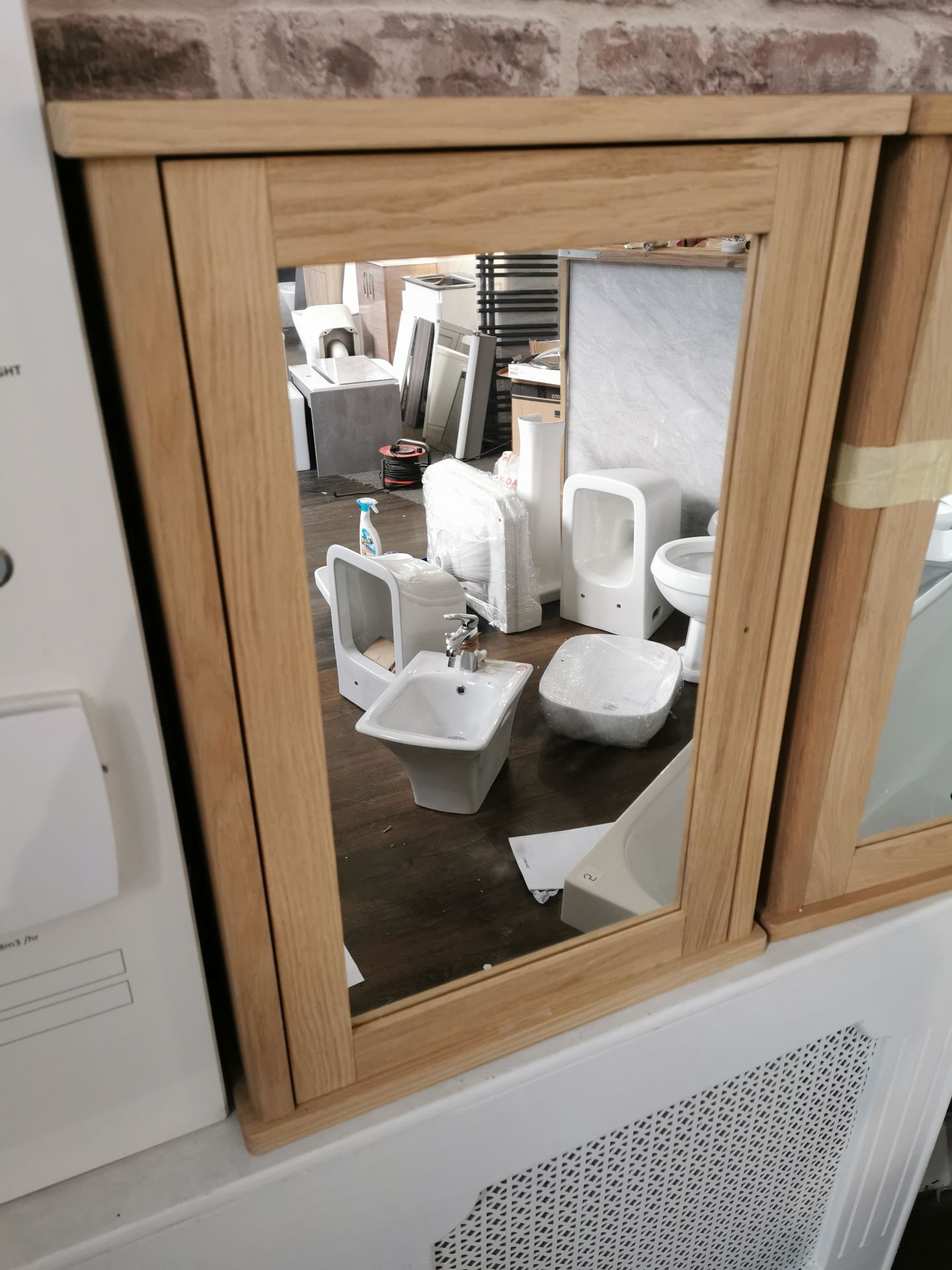 Laura Ashley Marlborough Solid Oak Mirrored Bathroom Cabinet RRP £349