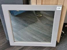 Grey Square Wooden Framed Mirror RRP £59