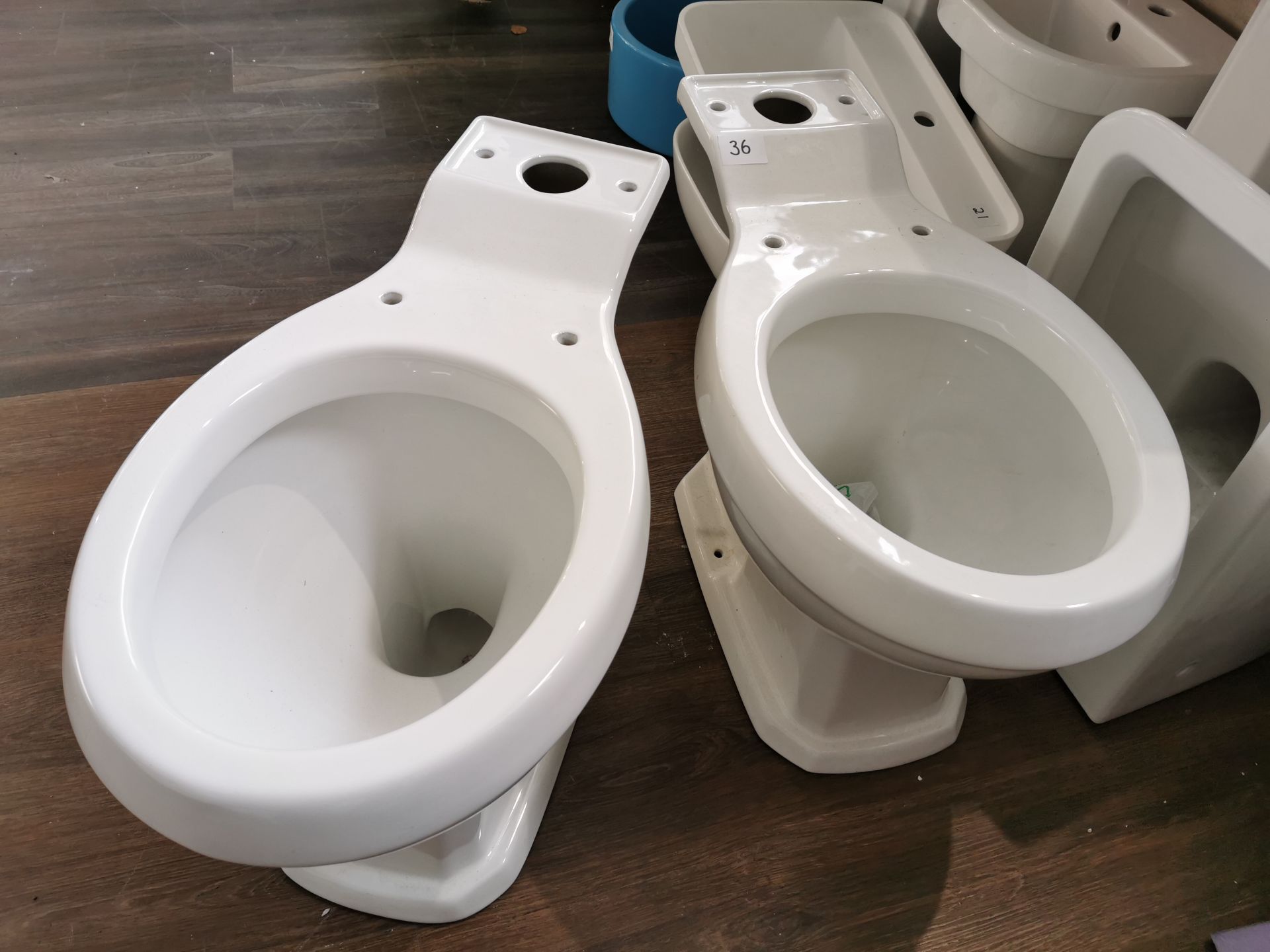 Pair of Traditional Closed Couple Toilet Pans RRP £279