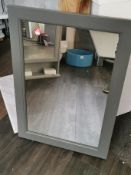 Grey Framed Contemporary Bathroom Mirror RRP £89