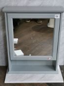 Savoy Grey Wall Hanging Mirrored Bathroom Cabinet RRP £129