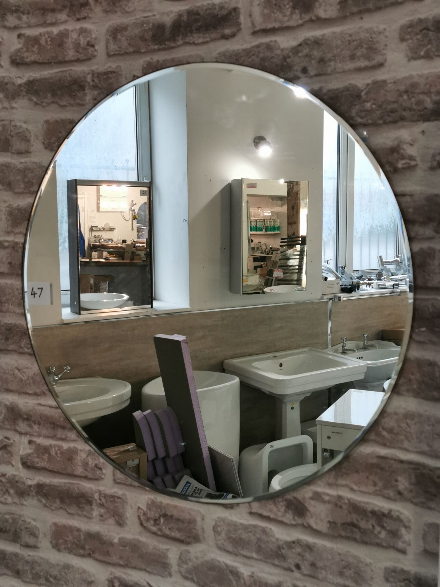 Bevelled Edged Circular Bathroom Mirror RRP £129