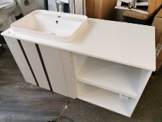 Wall Hung Two Drawer Inset Sink Unit RRP £249