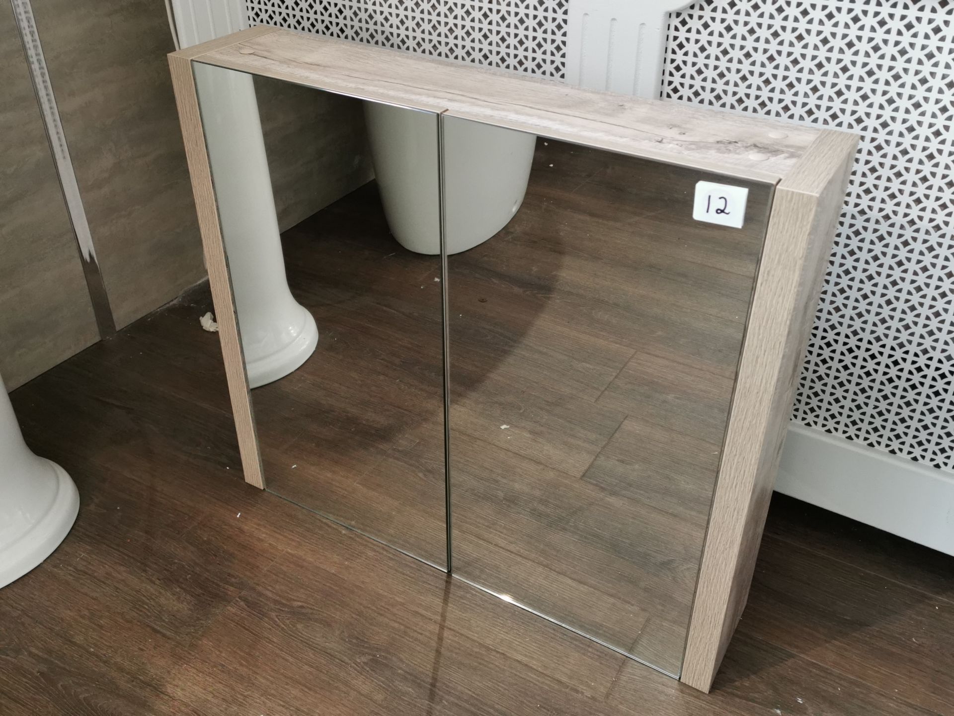 Light Ash Mirrored Bathroom Cabinet RRP £349