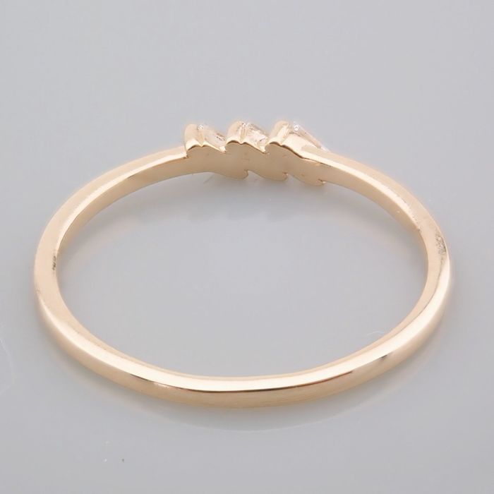 14 kt. Yellow gold - Ring - 0.07 Ct. Diamond - Image 7 of 7