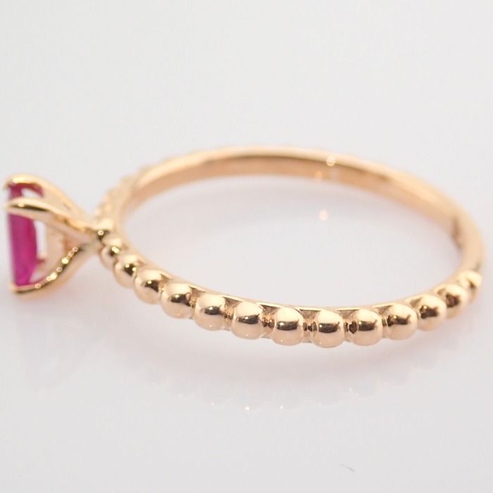 14 kt. Pink gold - Ring - 0.24 Ct. Ruby - Image 3 of 8