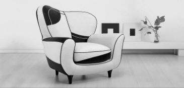 NAOMI Wing back Luxury Designer Italian Leather Chair