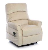 Brand new boxed Augusta rise and recliner electric chair in beige fabric