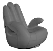 SOSIA ‘The Hand’ Italian Leather Chair in Light Grey Italian Leather RRP £1699
