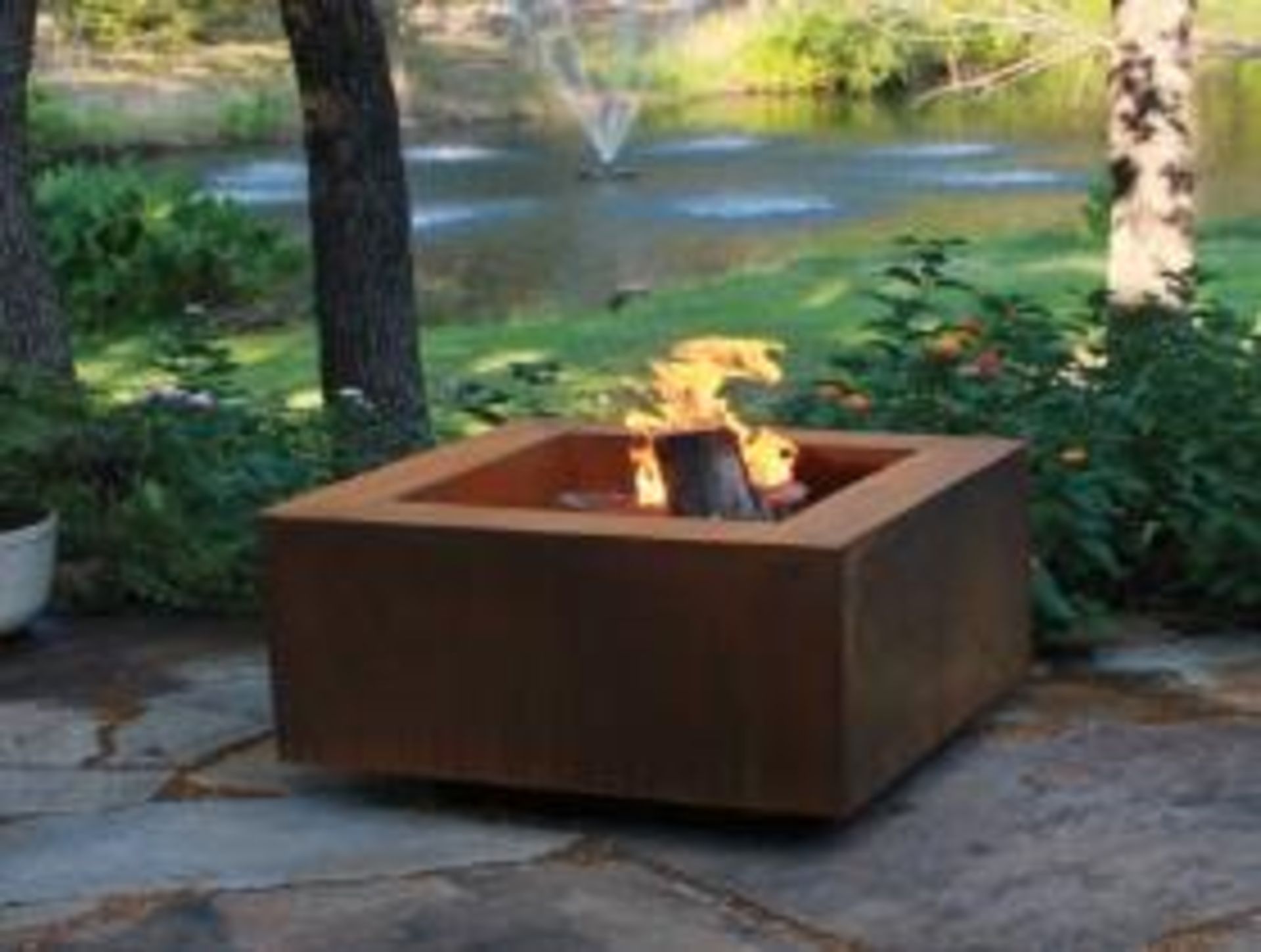 Large Steel Fire Pit Burner. Square_Wood Burner_AHL-CF06