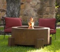 Large Steel Fire Pit Burner. Round_Wood Burner_AHL-CF12