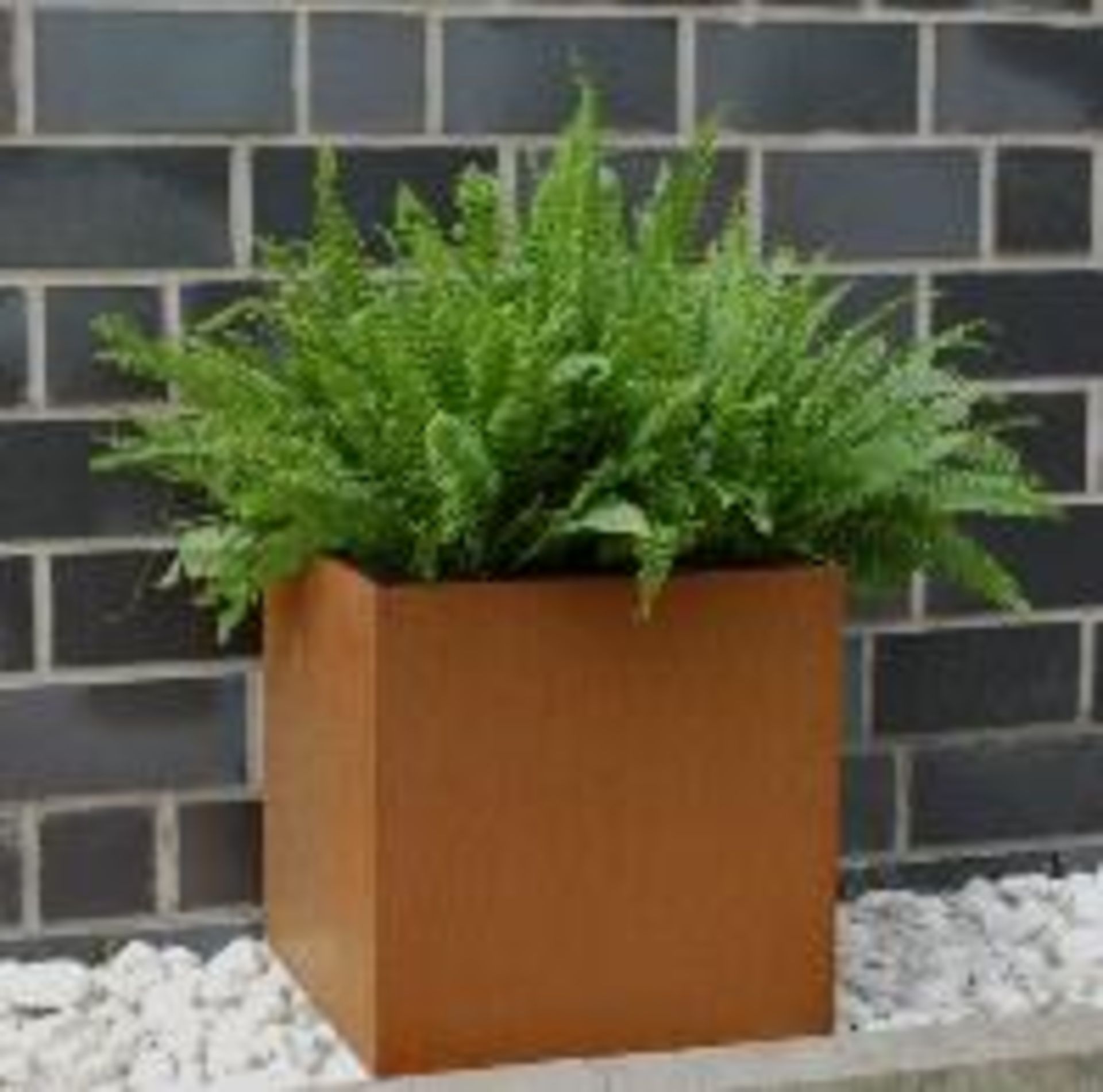 Large Corten Steel Planter Cube - AHL-CP02