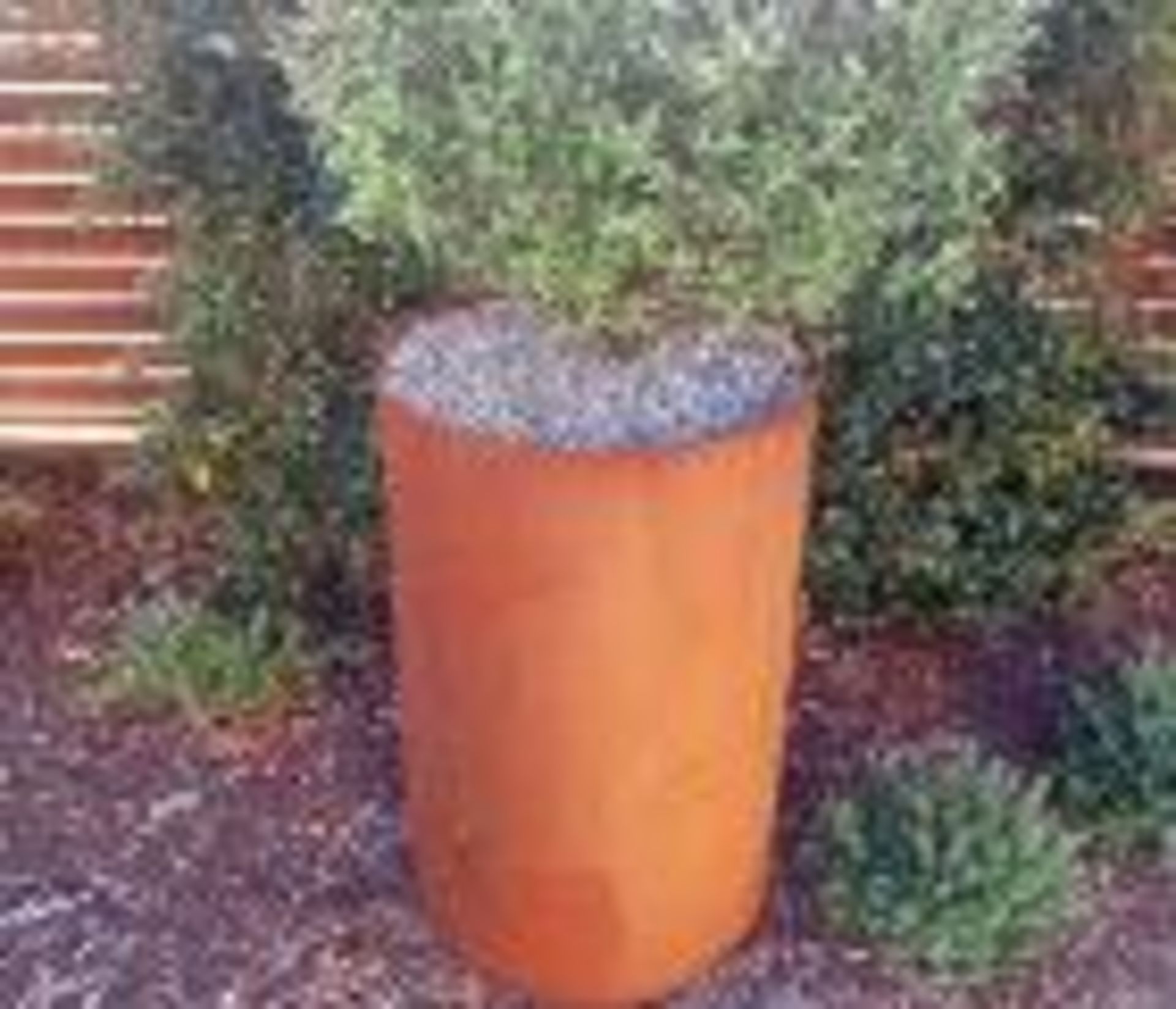 Large Corten Steel Planter Cylinder Tower - AHL-CP13