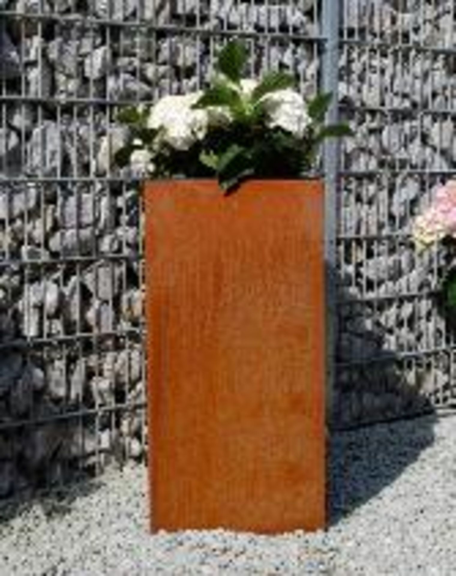 Large Corten Steel Planter Tower Rectangular - _- AHL-CP05