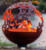 Butterflies Steel Fire Pit Sphere