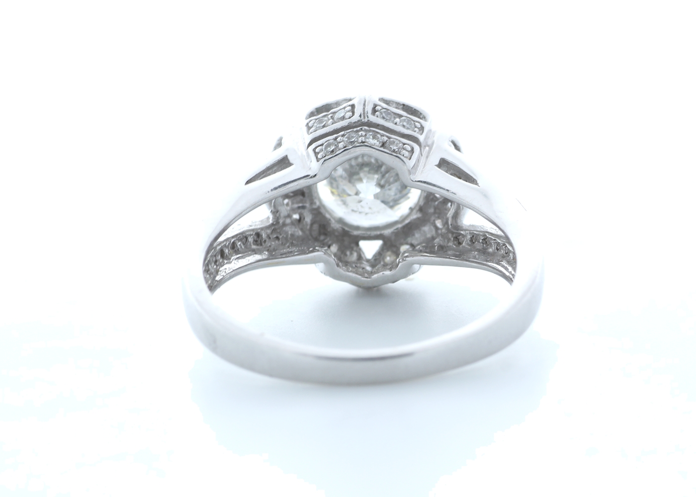 18ct White Gold Single Stone With Halo Setting Ring 2.06 (1.66) Carats - Image 3 of 5