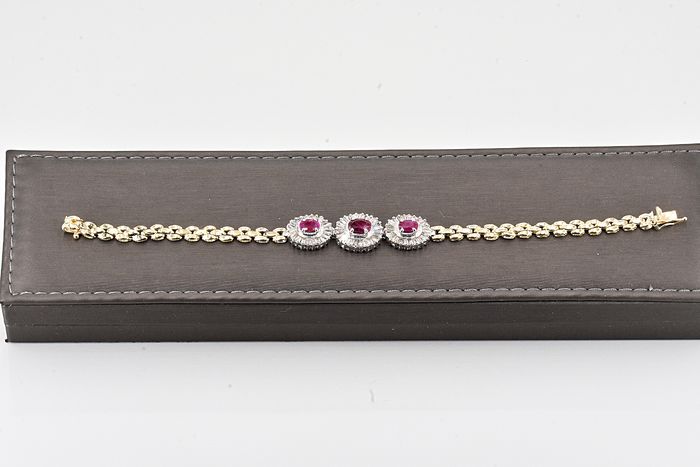 Bracelet - 2.10 Ct. Ruby - 3.55 Ct Diamonds - Image 6 of 7