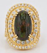 Ring - 8.01 Ct. Opal - 1.60 Ct Diamonds