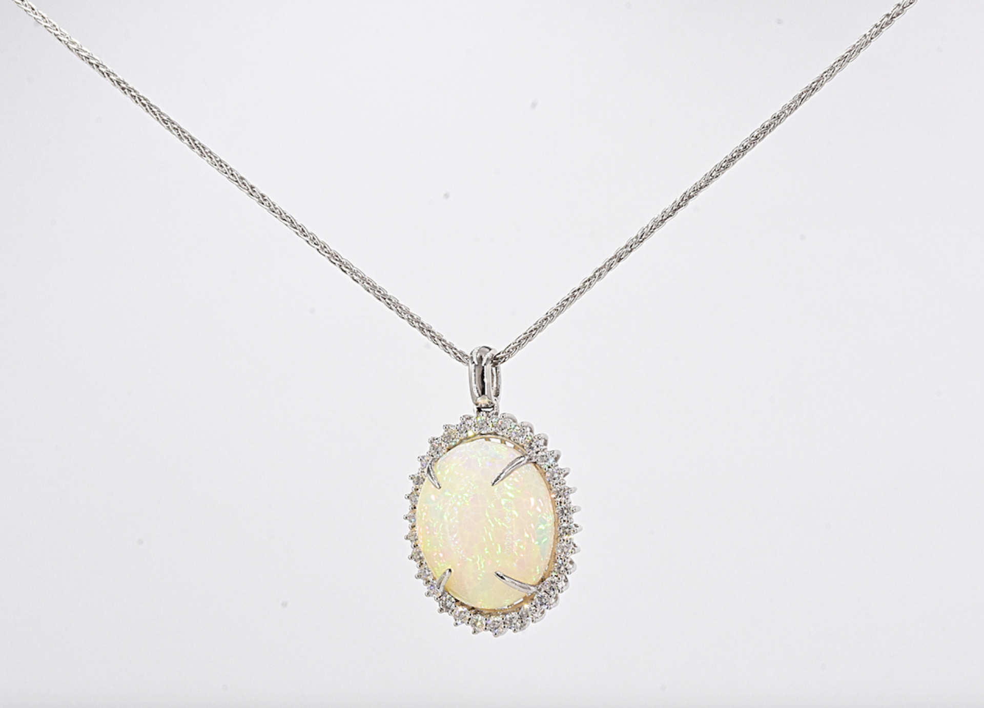 Necklace - 31.10 Ct. Opal - 1.88 Ct Diamonds - Image 3 of 7