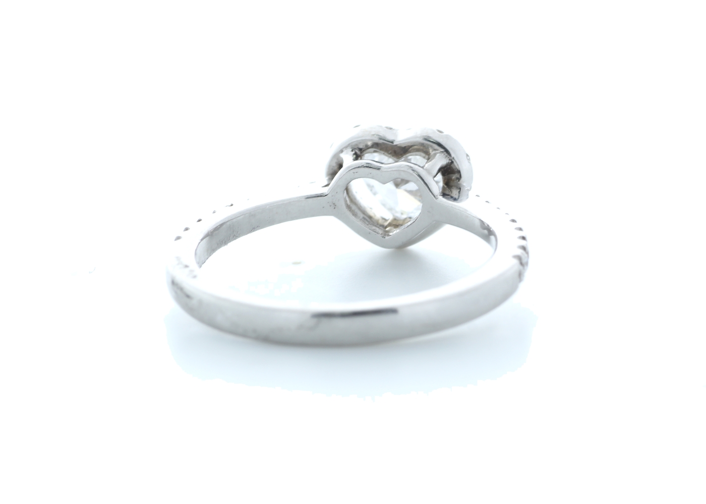 18ct White Gold Heart Shape Diamond With Halo Setting Ring 0.77 (0.45) Carats - Image 3 of 5