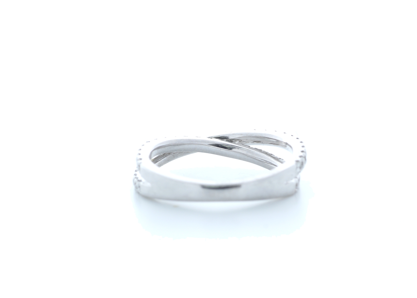 18ct White Gold Claw Set Semi Eternity Diamond Ring 0.73 Carats - Image 3 of 5