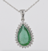 Necklace Diamonds - 4.45 Ct. GIA Emerald
