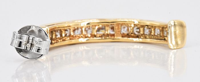 Yellow gold - Earrings - 2.68 Ct. Diamonds - GEORGE - Image 4 of 6