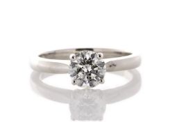 Platinum Single Stone Claw Set Diamond Ring 1.07 Carats