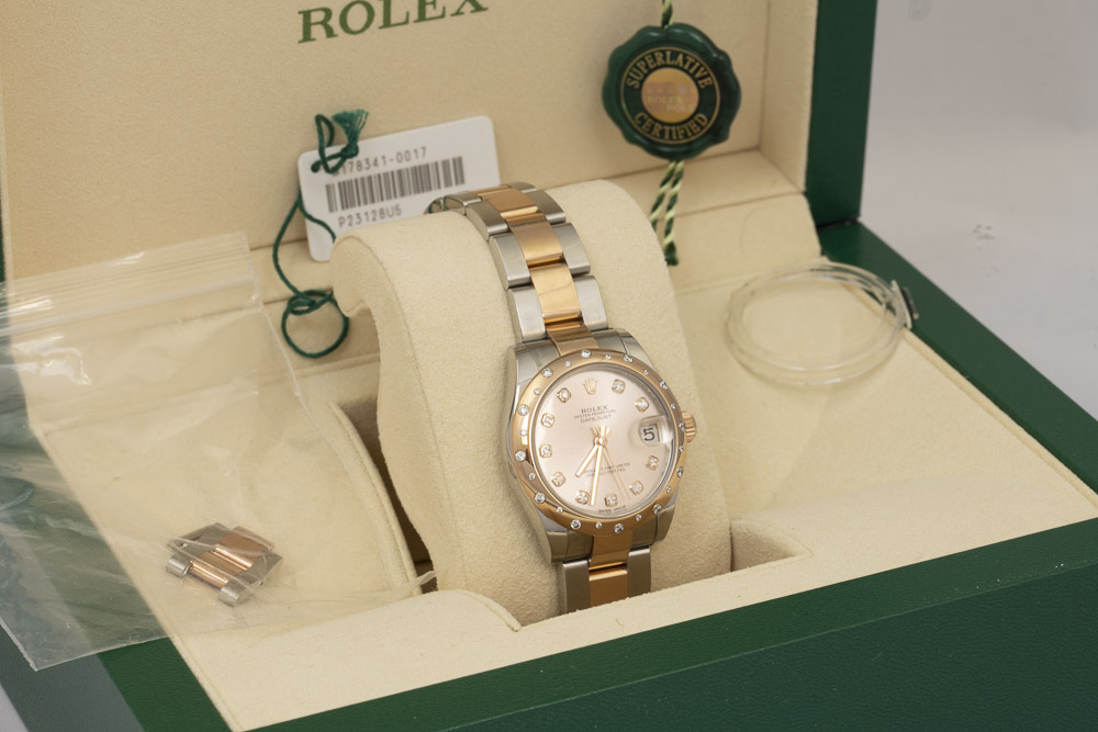 Rolex Datejust 31mm Steel & Everose Gold 24 Diamonds - Image 15 of 15