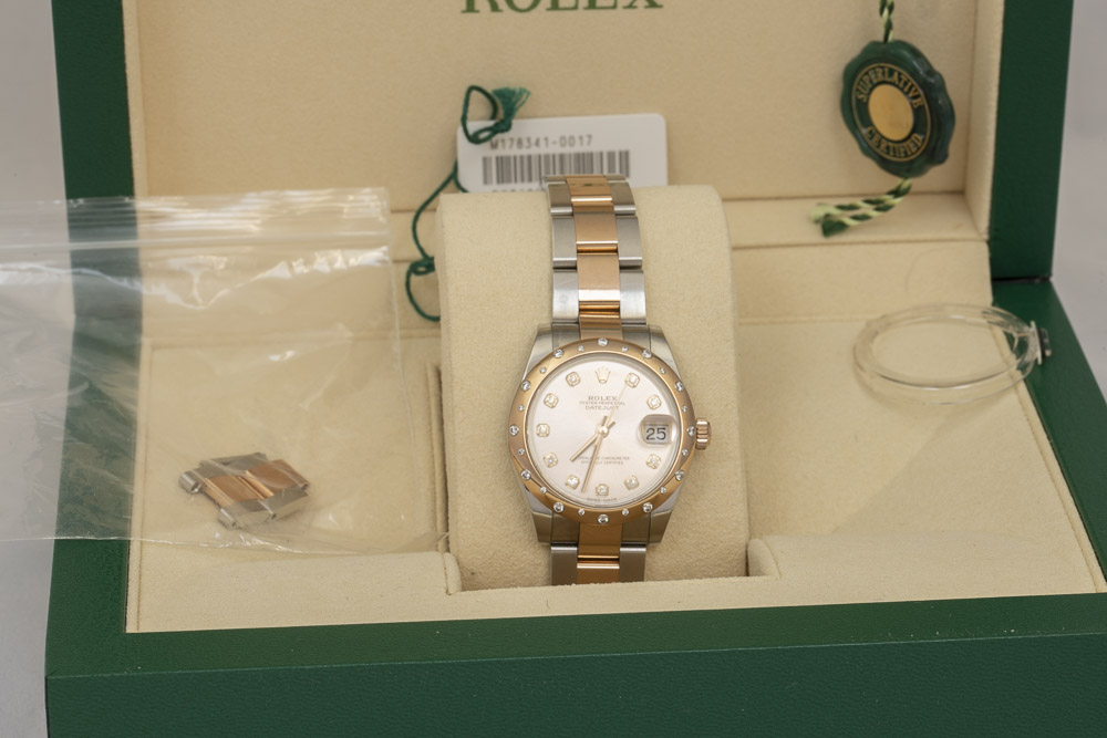 Rolex Datejust 31mm Steel & Everose Gold 24 Diamonds - Image 5 of 15