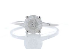 18ct White Gold Single Stone Prong Set Diamond Ring 1.25 Carats