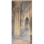 “The Lady Chapel” York Cathedral signed watercolour by A S Hagyard