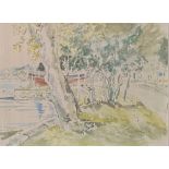 Graham Murray signed watercolour “inland waterway”