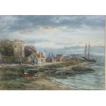 John Hamilton Glass “Kirkcaldy harbour” signed watercolour